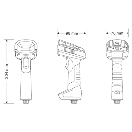 CCD 2D průmyslová čtečka Virtuos HT-857, USB, tmavě šedá  EHE0017 4