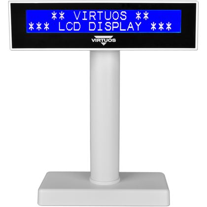 LCD zákaznický displej Virtuos FL-2026MB 2x20, USB, bílý