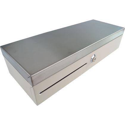 Flip-top FT-460C3 - s kabelem, se zamykacím krytem, NEREZ víko, bílá