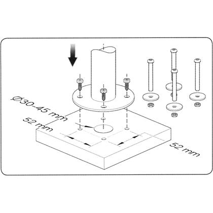 Virtuos Pole - Základní stojan 500 mm  EAX2029 6