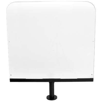 Ochranná clona z plexiskla s kovovým stojanem, nastavitelná výška