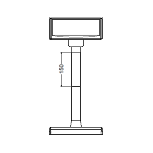 Plastová noha 150 mm pro LCD a VFD displeje Virtuos, 1ks, béžová  EJA9023 4