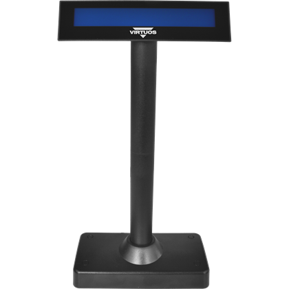 Oboustranný LCD zákaz. displej Virtuos FL-730MB 2x20, serial, černý  EJG0004 3
