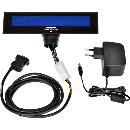 LCD zákaznický displej Virtuos FL-2026MB 2x20, serial (RS-232), černý  EJG0010 4