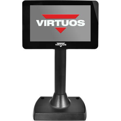 7" LCD barevný zákaznický monitor Virtuos SD700F, USB, černý