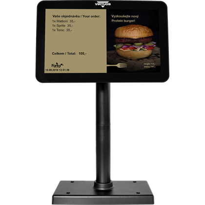 10,1" LCD barevný zákaznický monitor Virtuos SD1010R, USB, černý  EJG1008 6