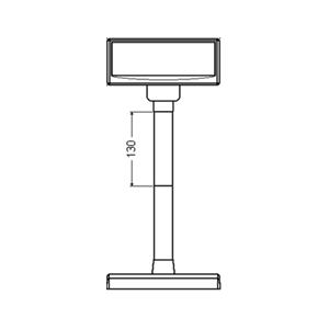 Plastová noha 130 mm pro LCD a VFD displeje Virtuos, 1ks, černá  EJG9006 3