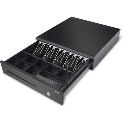 Pokladní zásuvka C425 - bez kabelu, kovové držáky, 5-9V, černá  EKN0114 3