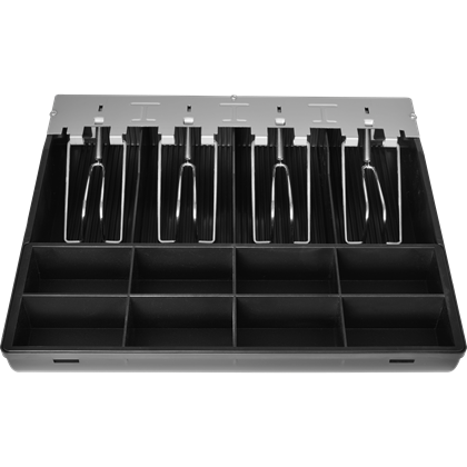 Samostatný plastový pořadač 4/8, kovové držáky bankovek