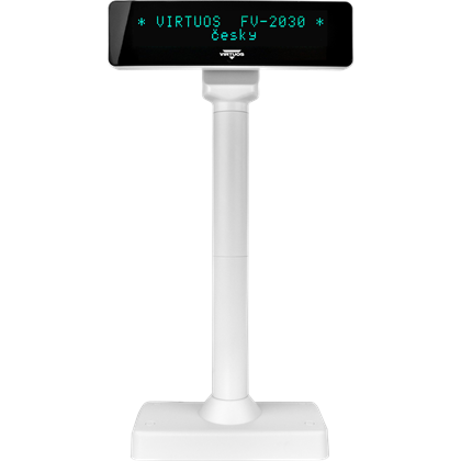 VFD zákaznický displej Virtuos FV-2030W 2x20 9mm, serial, bílý  EJG1006 3