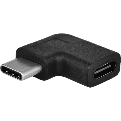 Redukce PremiumCord USB 3.1 C/male - C/female zahnutý konektor 90°