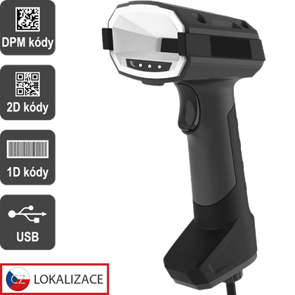 DPM CCD 2D čtečka Virtuos HT-880DPM, USB, tmavě šedá